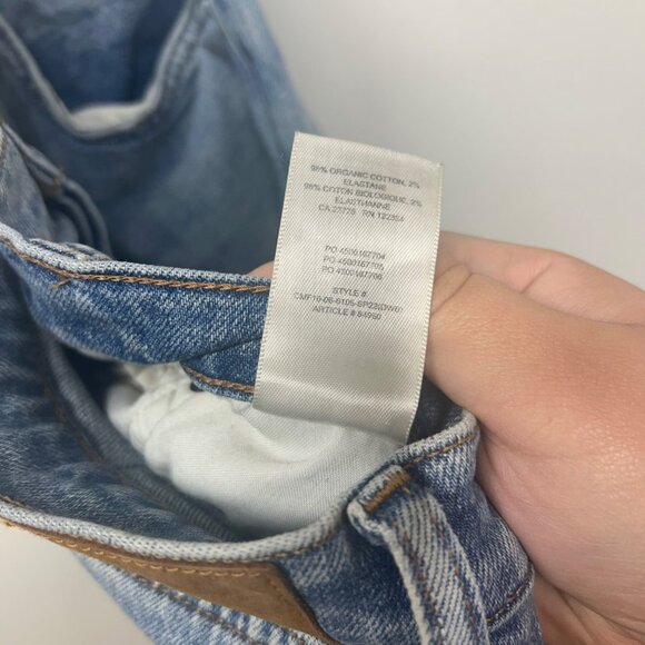 The Arlo High Rise Straight Jeans Denim Forum Size 30 Light Wash Button Fly - Picture 8 of 13